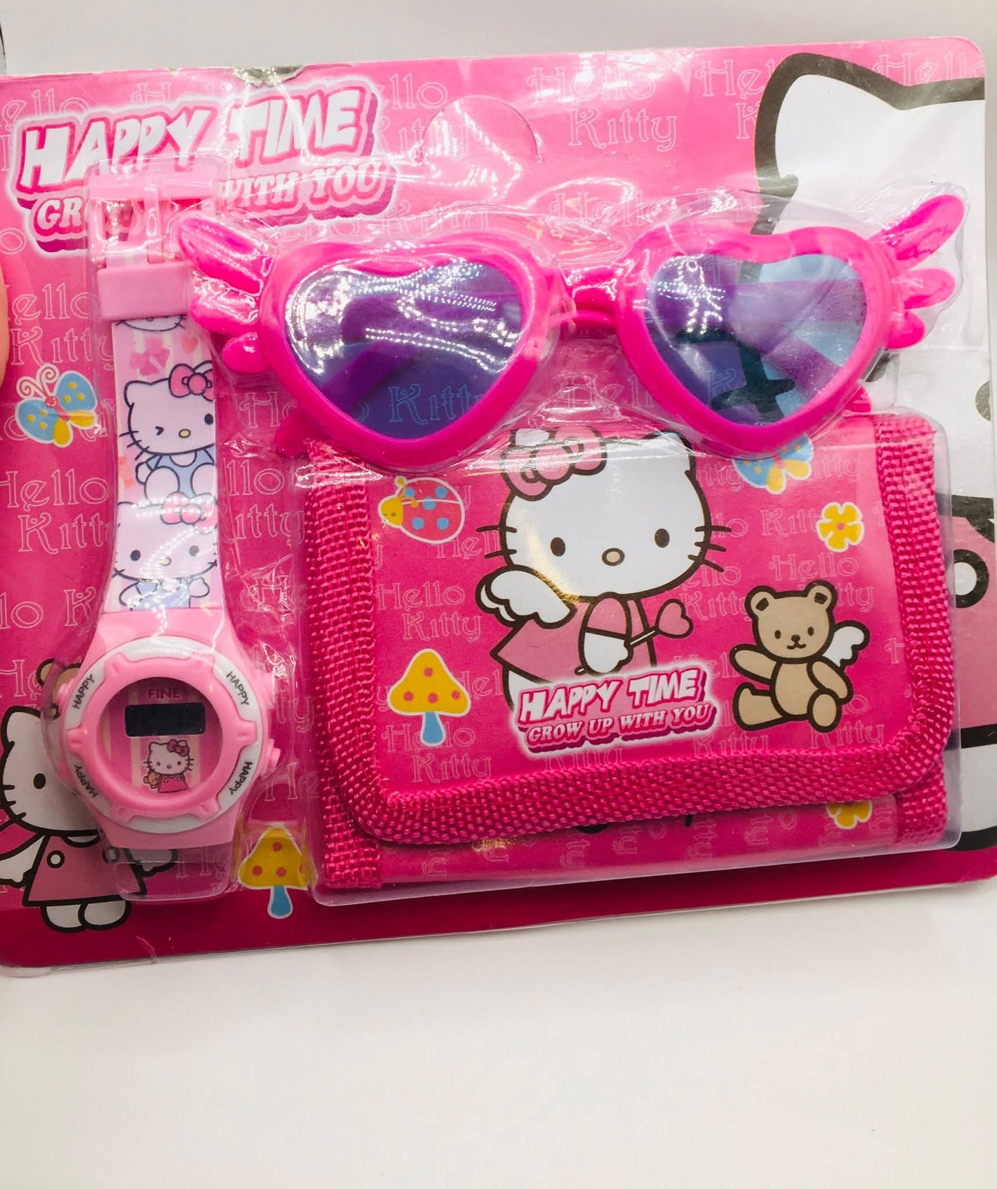 Hello Kitty set (Gafas, reloj y billetera)
