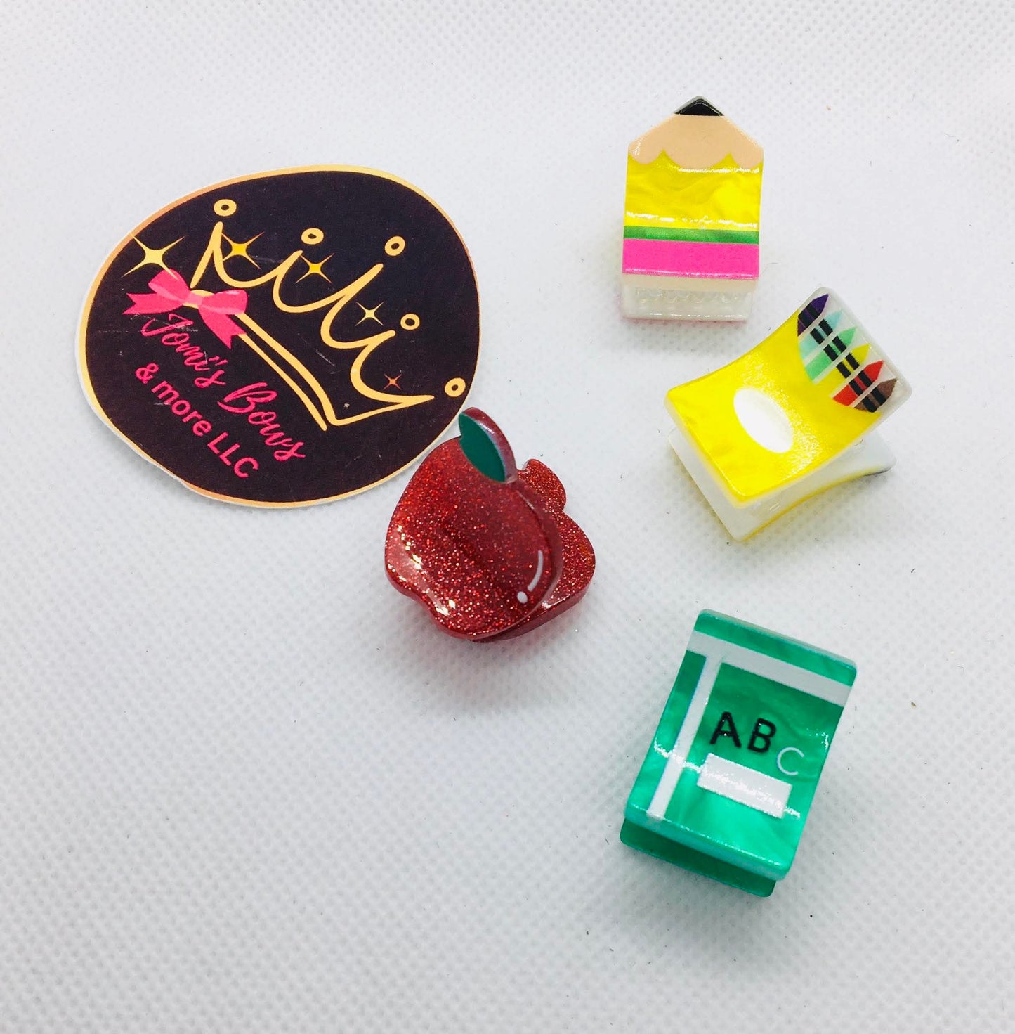 Hair clips escolar set 4 piezas