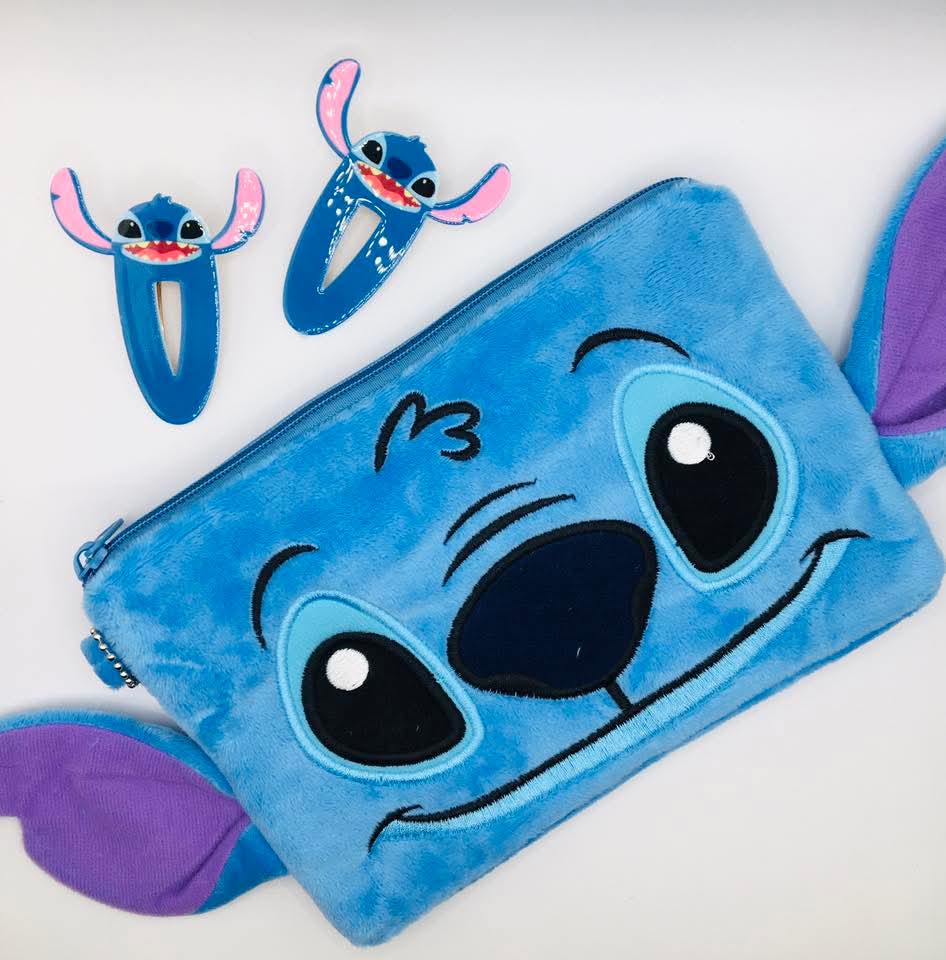 Cartuchera de stitch y 2 clips gratis